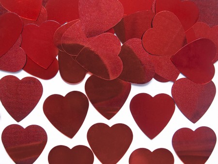 Confetti Hearts rouge,...