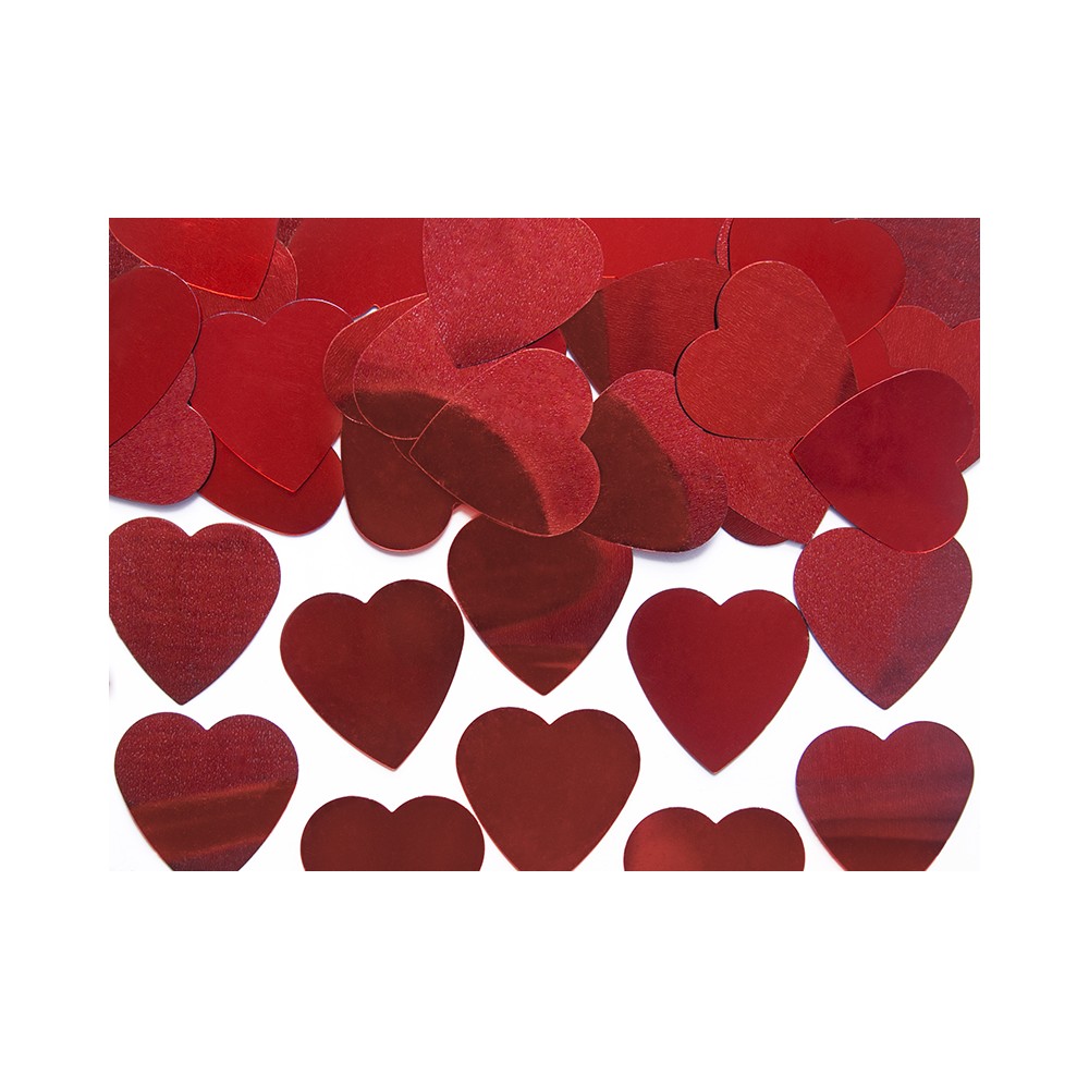 Confetti Hearts rouge, rouge, 25mm, 10g