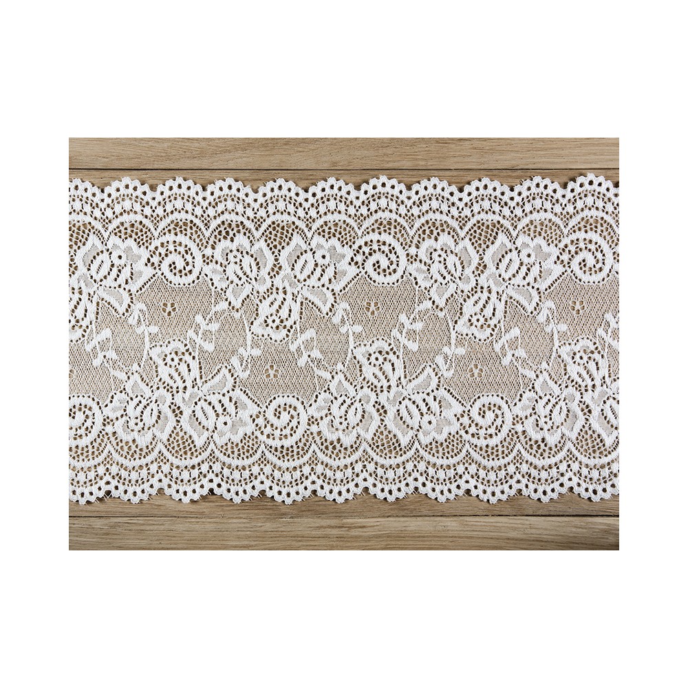Dentelle de couleur, blanc cassé, 0,15 x 9m