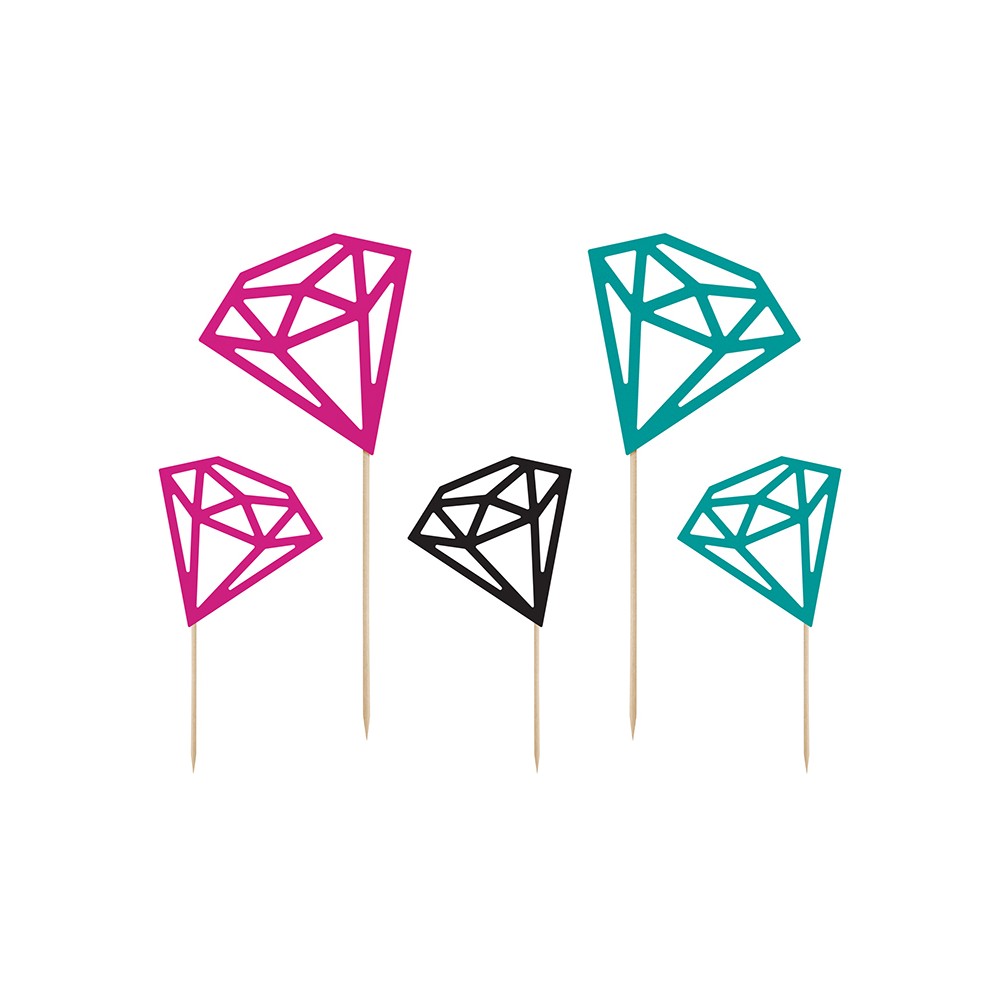 Toppers diamantés, 12,5 - 25,5 cm