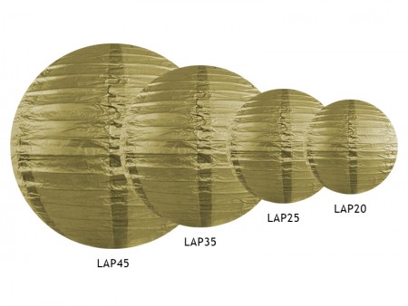 Lanterne en papier, or, 25cm
