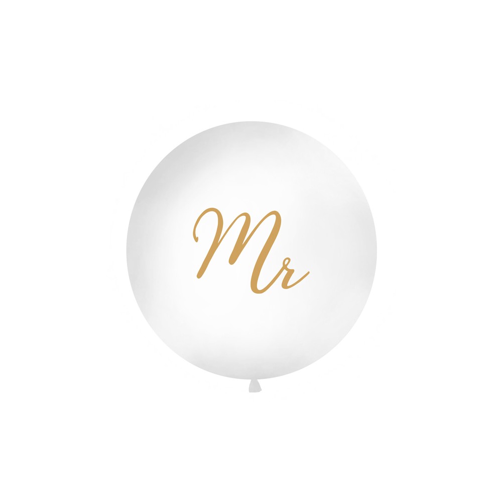 Ballon 1m, Mr, blanc