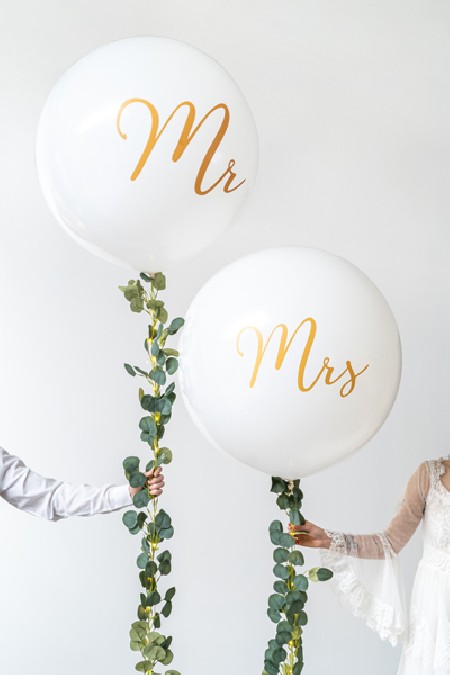 Ballon 1m, Mr, blanc