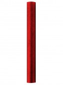 Organza uni, rouge, 0.36 x 9m