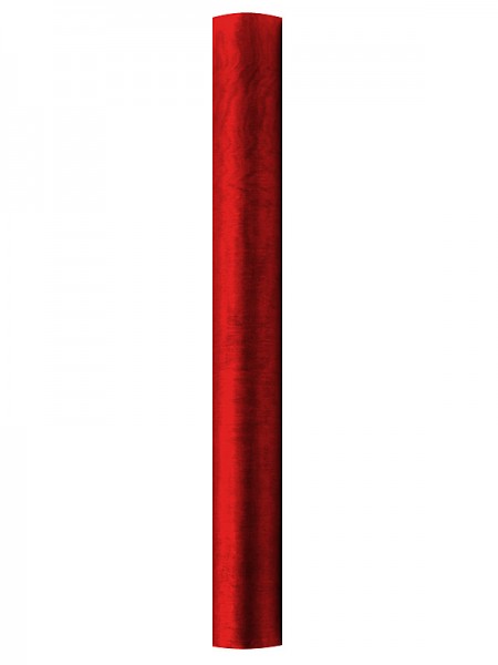 Organza uni, rouge, 0.36 x 9m