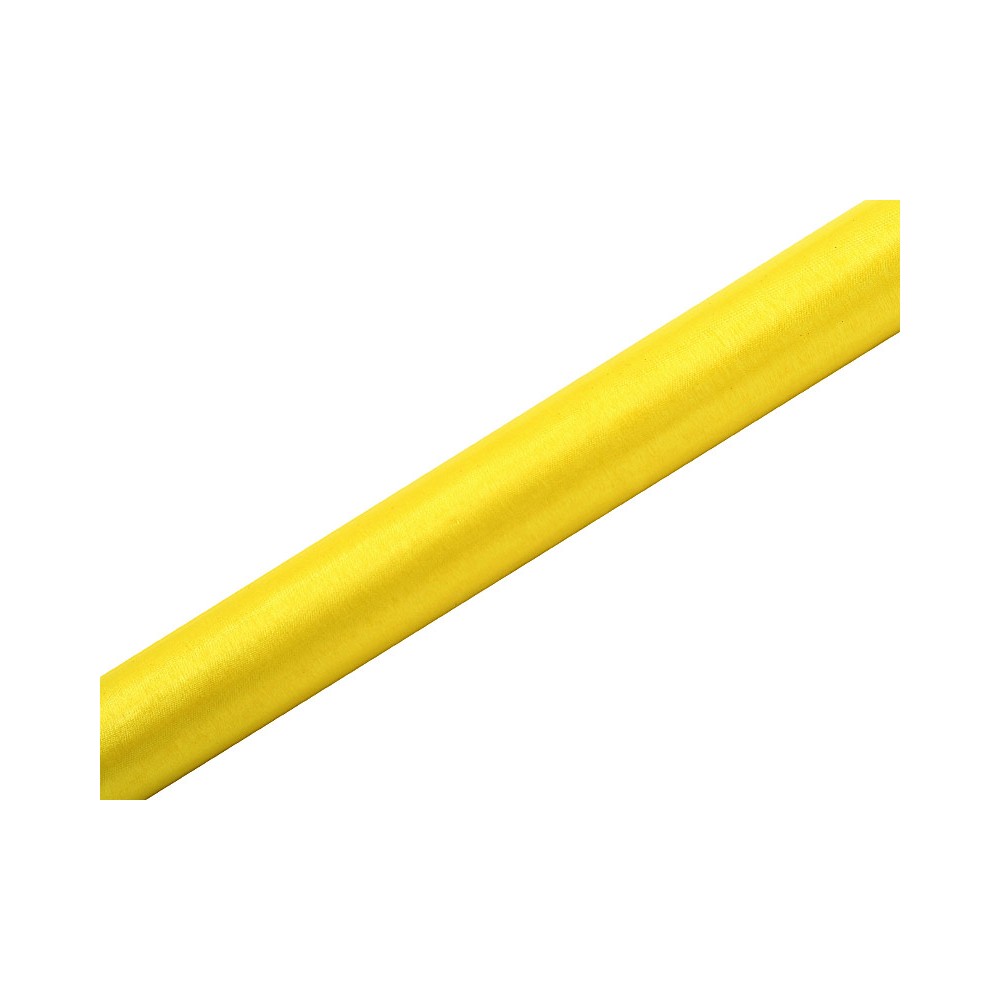 Organza uni, jaune, 0.36 x 9m