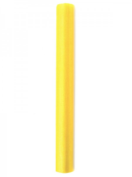 Organza uni, jaune, 0.36 x 9m