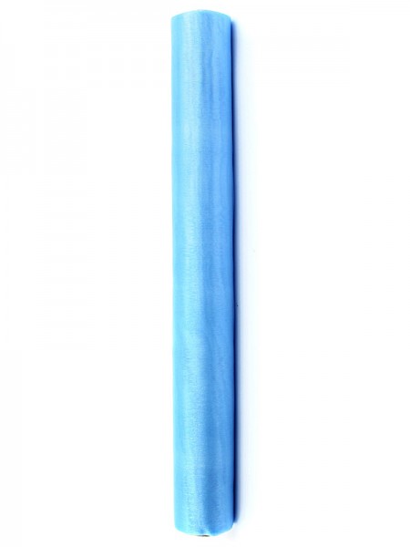 Organza uni, bleu, 0.36 x 9m