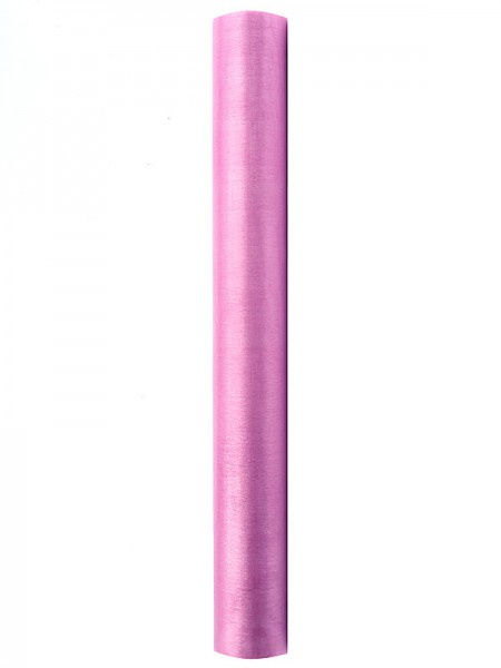 Organza uni, rose, 0.36 x 9m