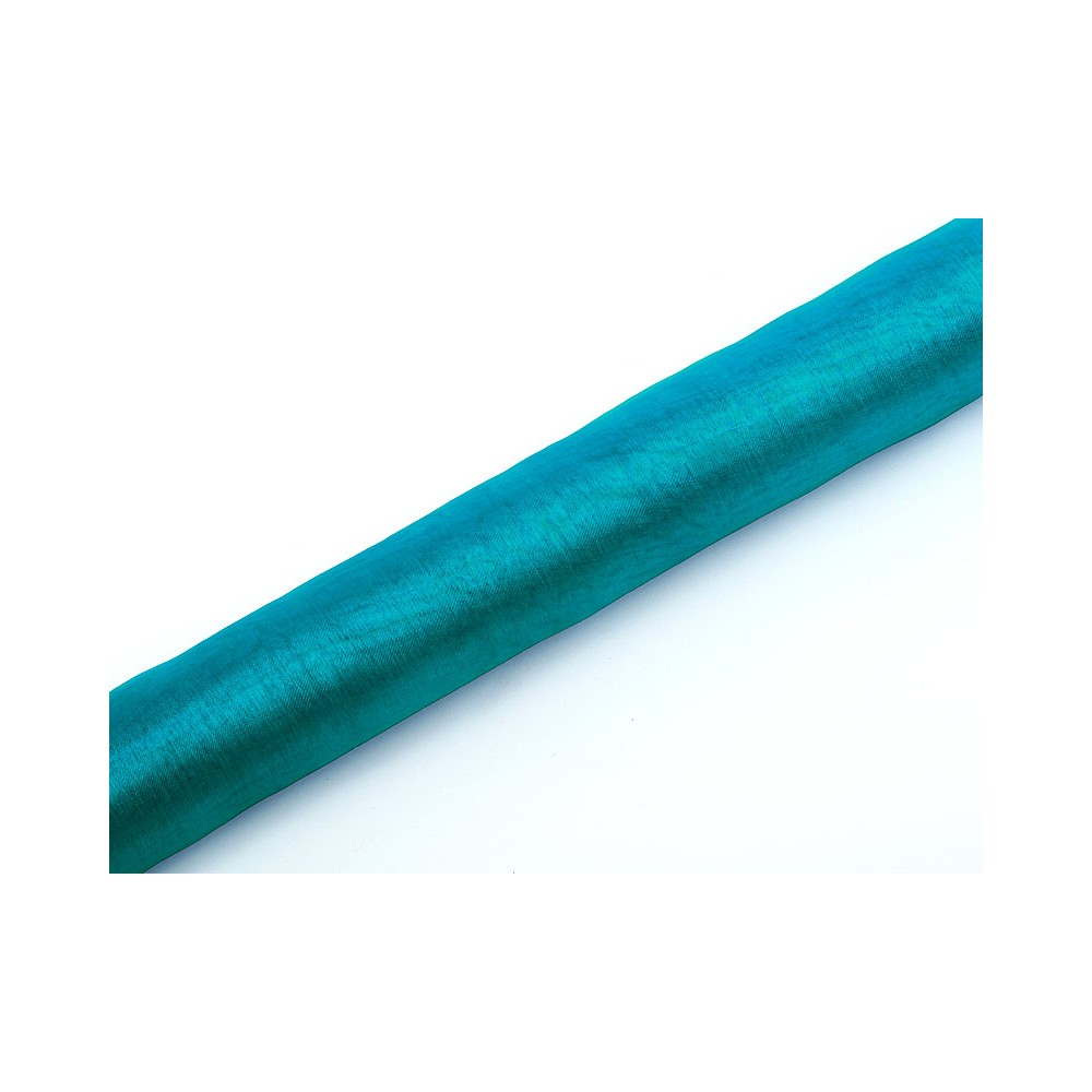 Organza uni, turquoise, 0.36 x 9m