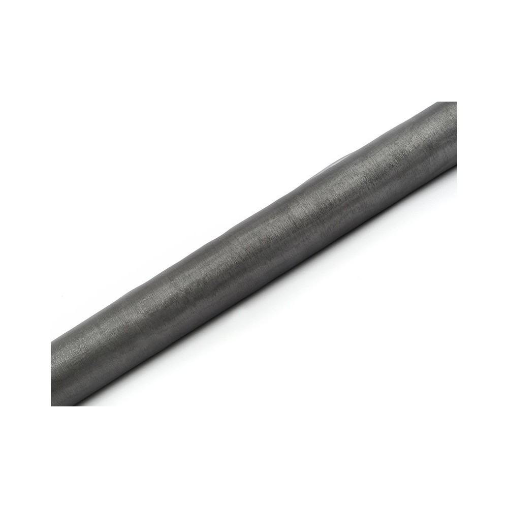 Organza uni, gris, 0.36 x 9m