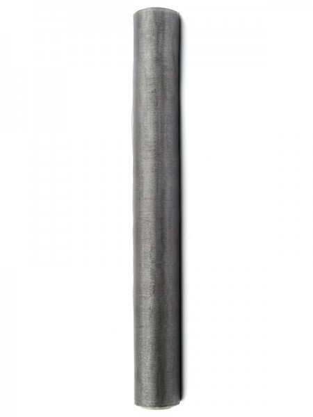 Organza uni, gris, 0.36 x 9m