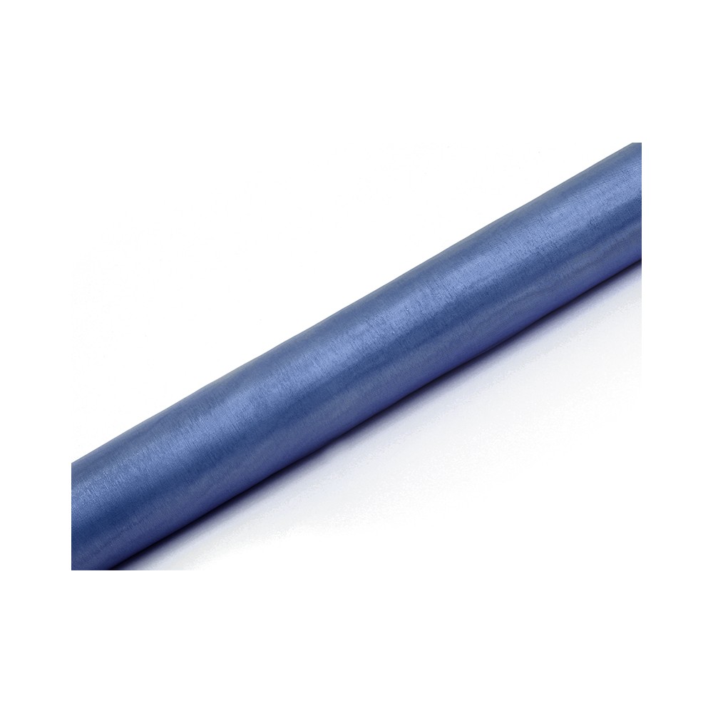 Organza uni, bleu brumeux, 0.36 x 9m