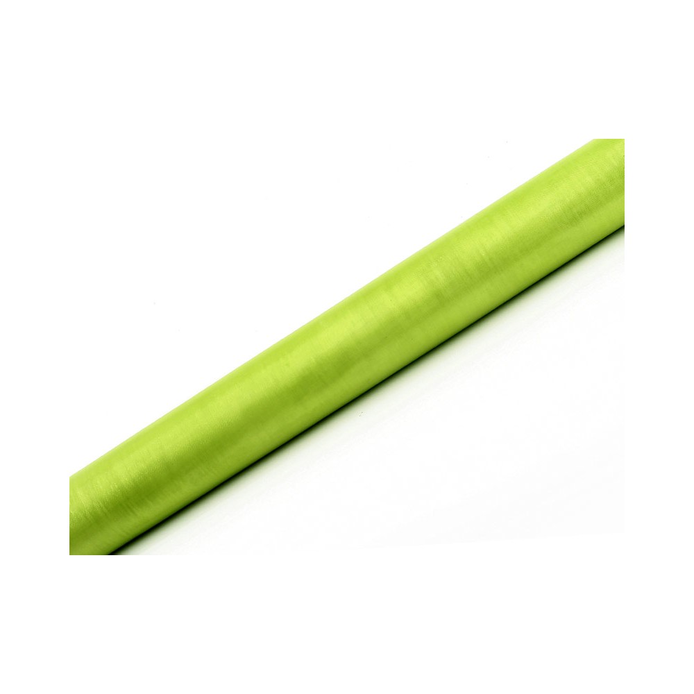 Organza uni, vert pâle, 0.36 x 9m