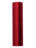 Organza uni, rouge, 0.16 x 9m