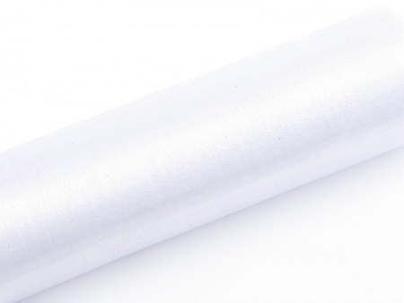 Organza uni, blanc, 0.16 x 9m