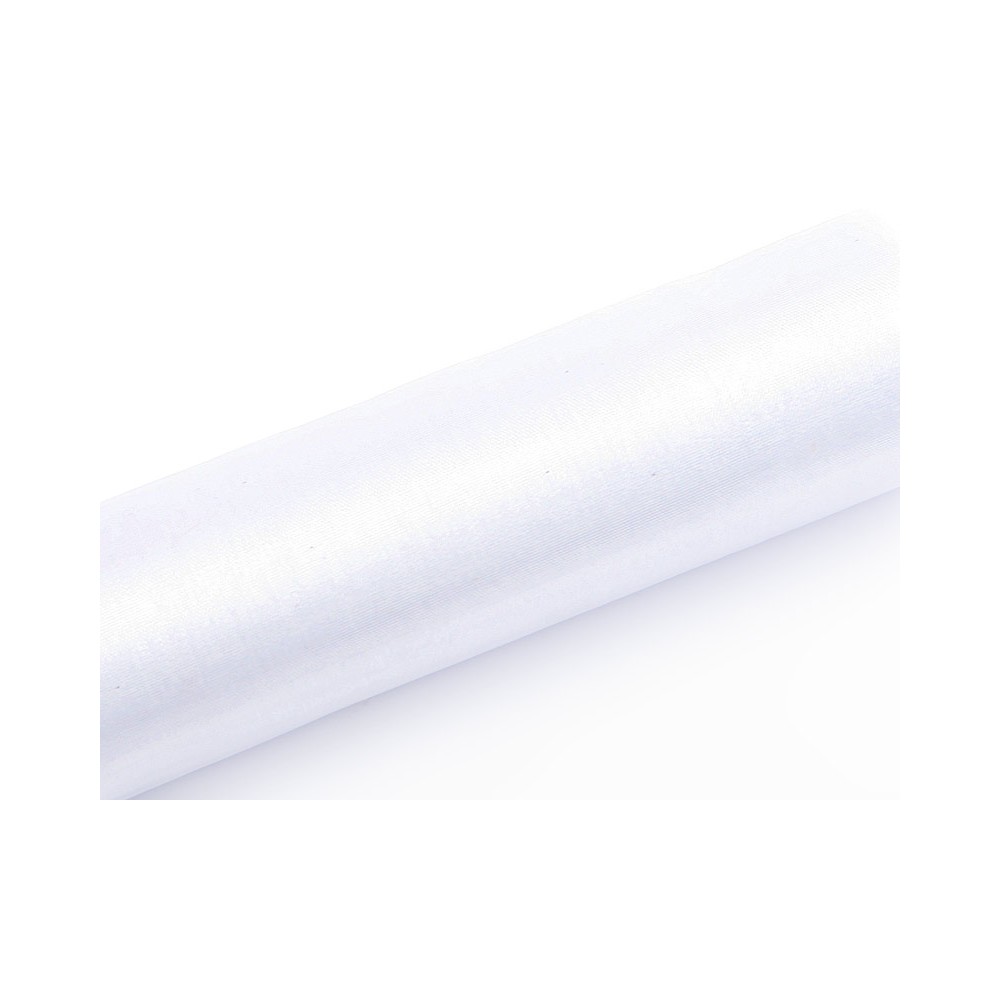 Organza uni, blanc, 0.16 x 9m