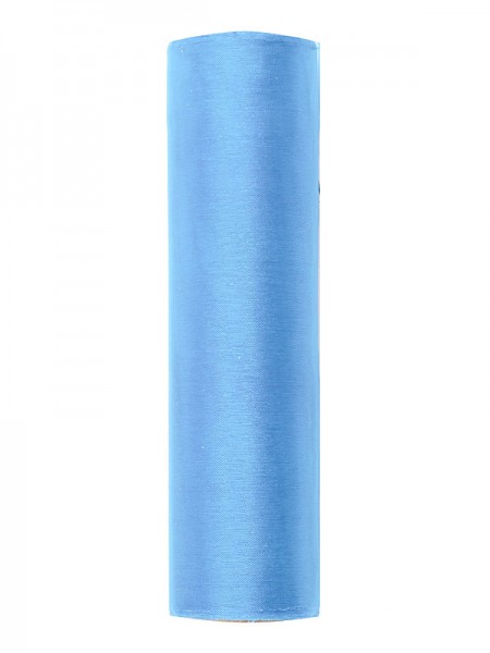 Organza uni, bleu, 0.16 x 9m
