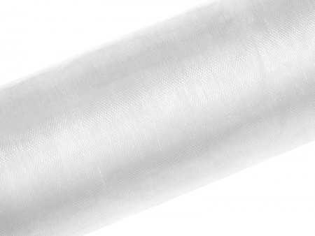 Organza uni, blanc, 1,5 x 50m