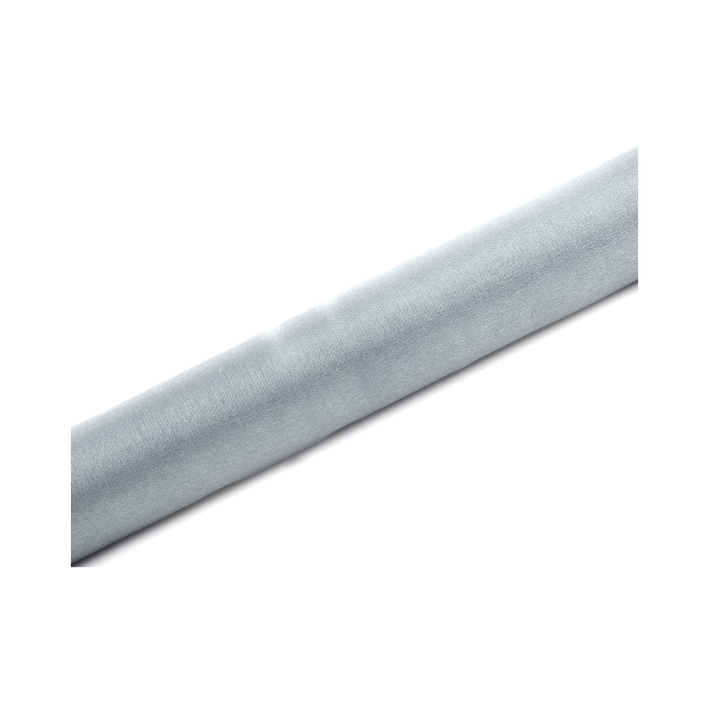 Organza uni Snow, argent, 0.36 x 9m