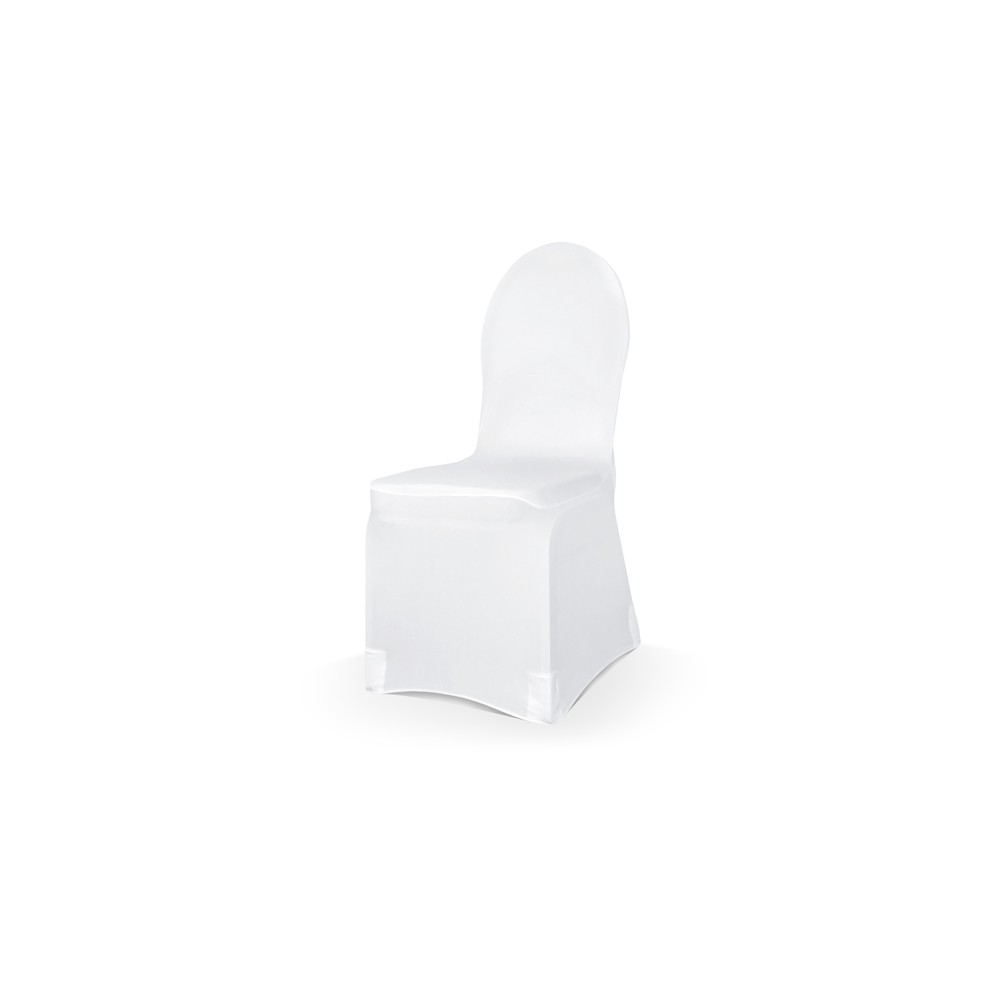 Housse de chaise en tissu élastique, blanc