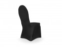 Housse de chaise tissu élastique mat noir