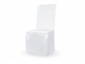 Housse de chaise en tissu mat blanc, blanc