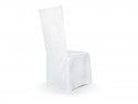 Housse de chaise en tissu mat blanc, blanc