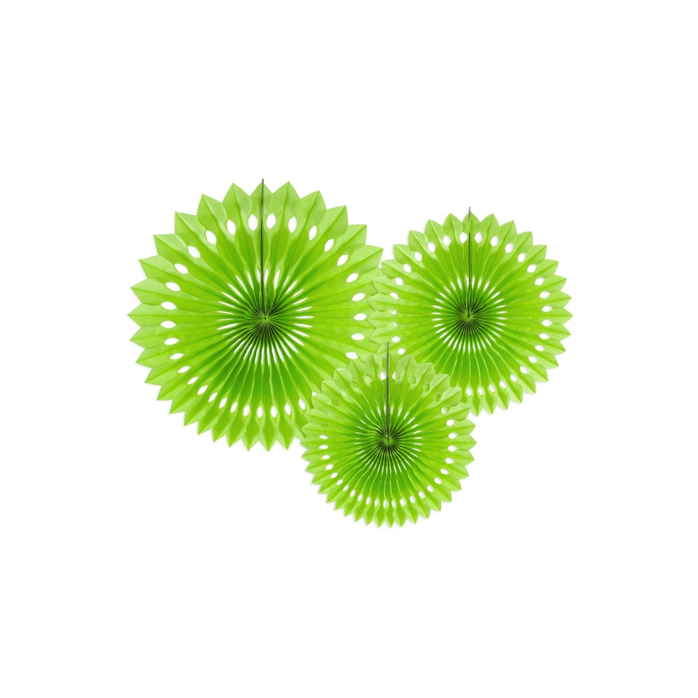 Rosettes décoratives, vert pomme, 20-30cm