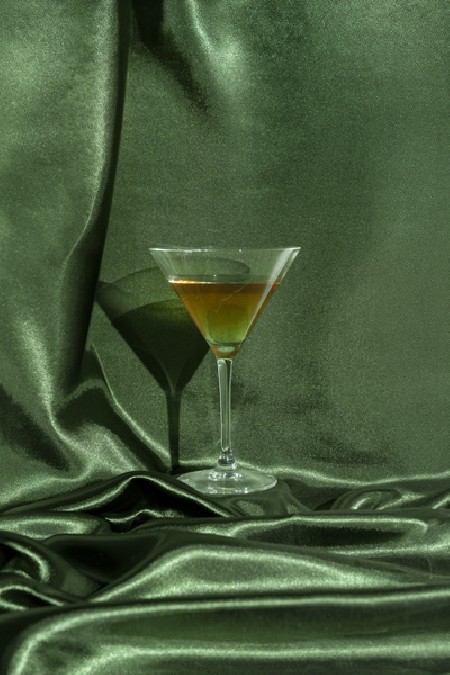 Satin lisse, vert...