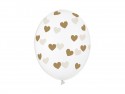 Ballons 30 cm, Coeurs, cristal clair