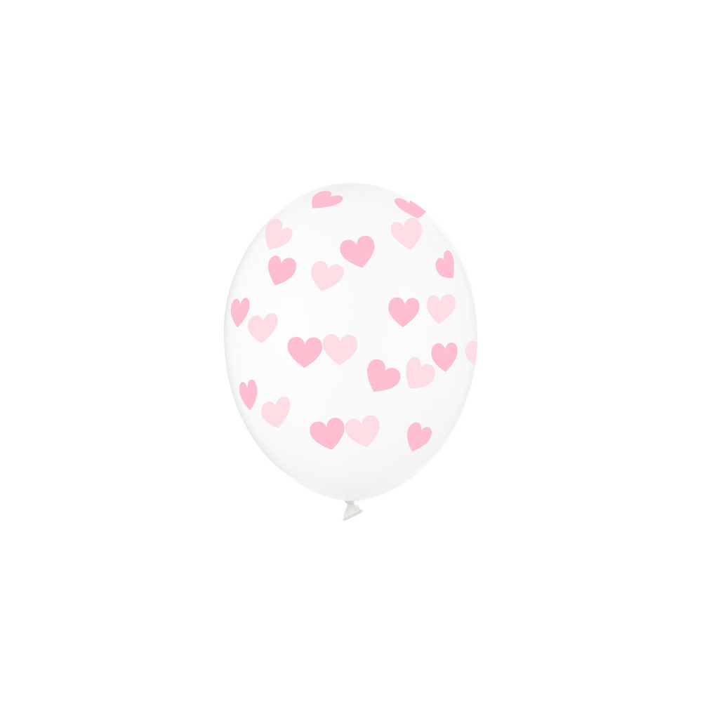 Ballons 30 cm, Coeurs, cristal clair