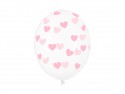 Ballons 30 cm, Coeurs, Cristal clair