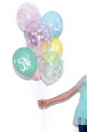 Ballons 30 cm, Coeurs, Cristal clair