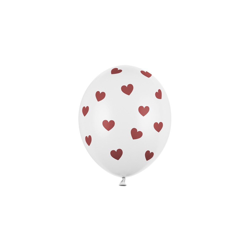 Ballons 30 cm, Cœurs, Pastel Pure White