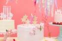 Bougie d'anniversaire Chiffre 7, rose, 7cm
