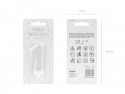Bougie d'anniversaire Chiffre 1, argent, 7 cm