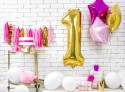 Bougie d'anniversaire Chiffre 1, dorée, 7 cm
