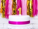 Bougie d'anniversaire Chiffre 1, dorée, 7 cm