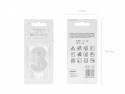 Bougie d'anniversaire Chiffre 3, argent, 7cm
