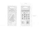 Bougie d'anniversaire Chiffre 4, argent, 7cm