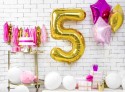 Bougie d'anniversaire Chiffre 5, doré, 7cm