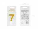 Bougie d'anniversaire Chiffre 7, doré, 7cm
