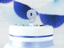 Bougie d'anniversaire Chiffre 9, argent, 7cm