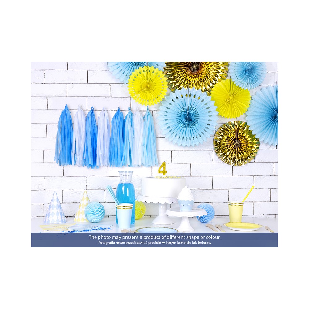 Bougie d'anniversaire Chiffre 9, doré, 7cm