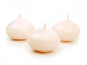 Disque de bougie flottante, mat crème, 4cm