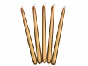 Bougies coniques métalliques, or, 29cm