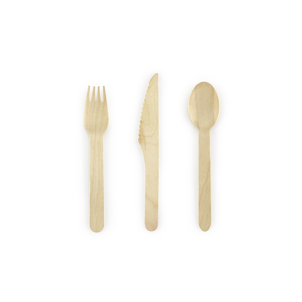 Couverts en bois Woodland, 16cm