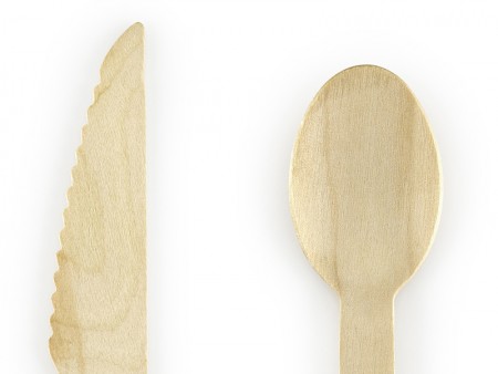 Couverts en bois Cœurs,...