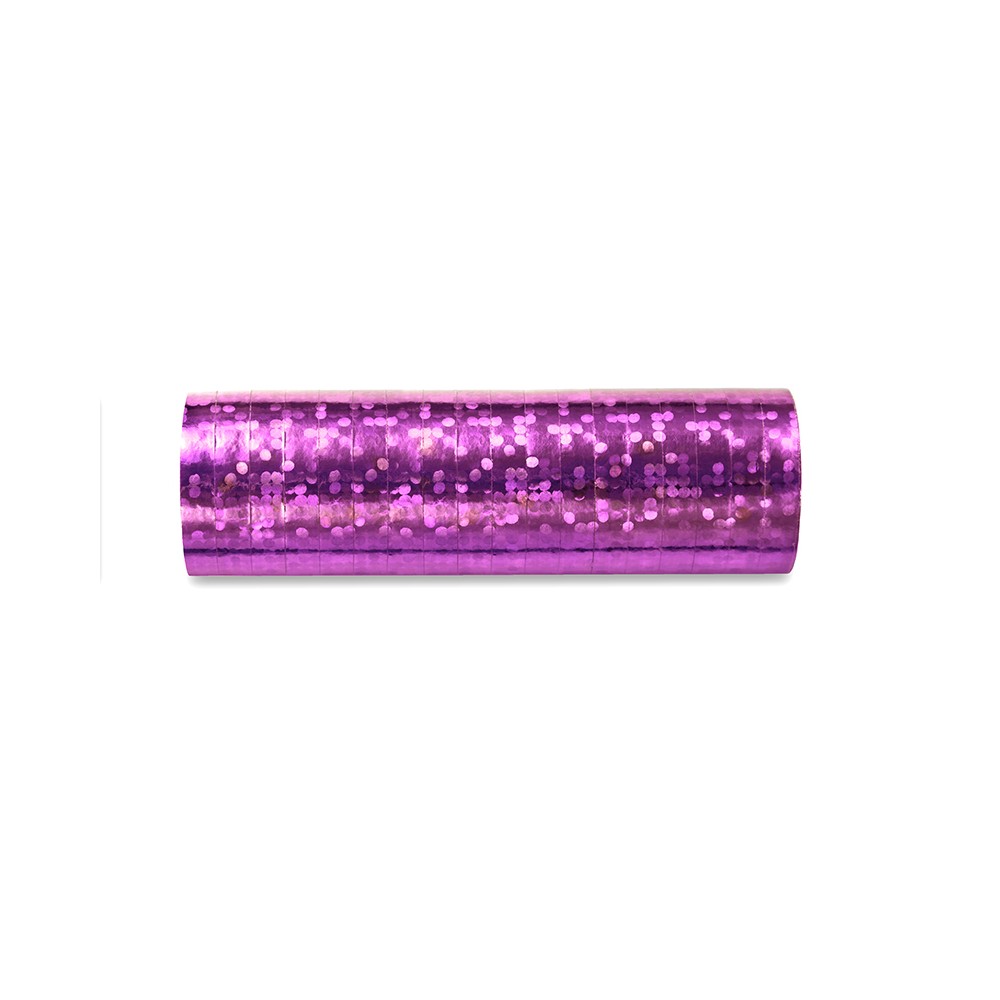 Serpentins holographiques, rose, 3.8 m